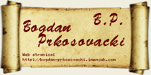 Bogdan Prkosovački vizit kartica